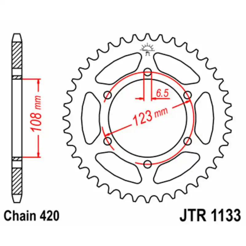 Promotion Couronne JT SPROCKETS acier standard 1133 – 420