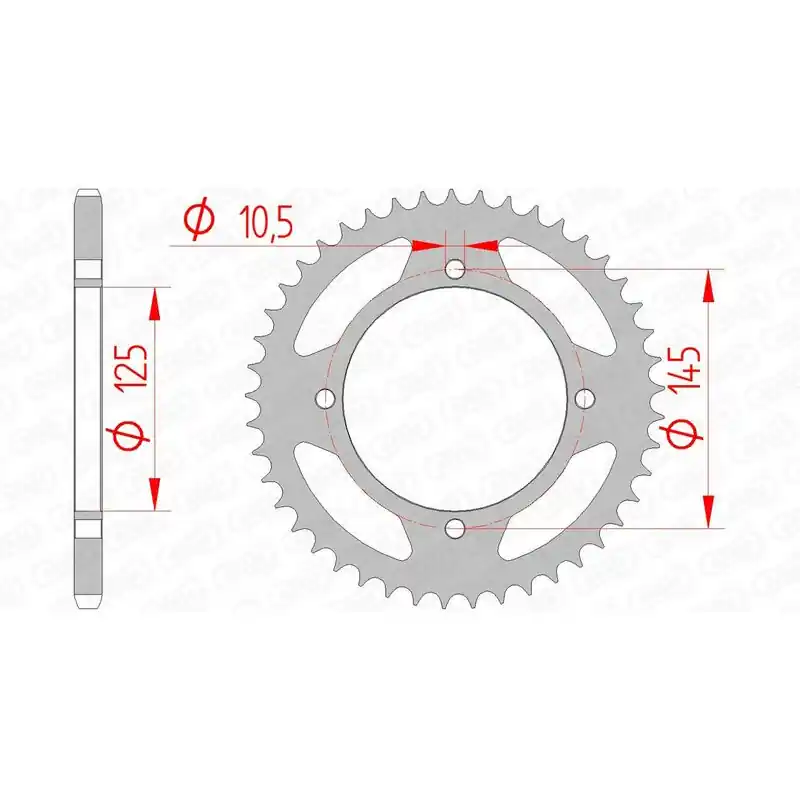 Bon Plan Couronne AFAM acier standard 12505 - 520