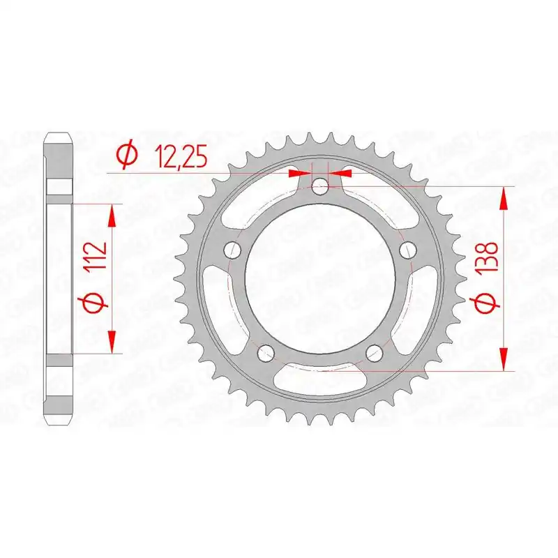 Couronne AFAM acier standard 10508 - 530 Prix Réduit