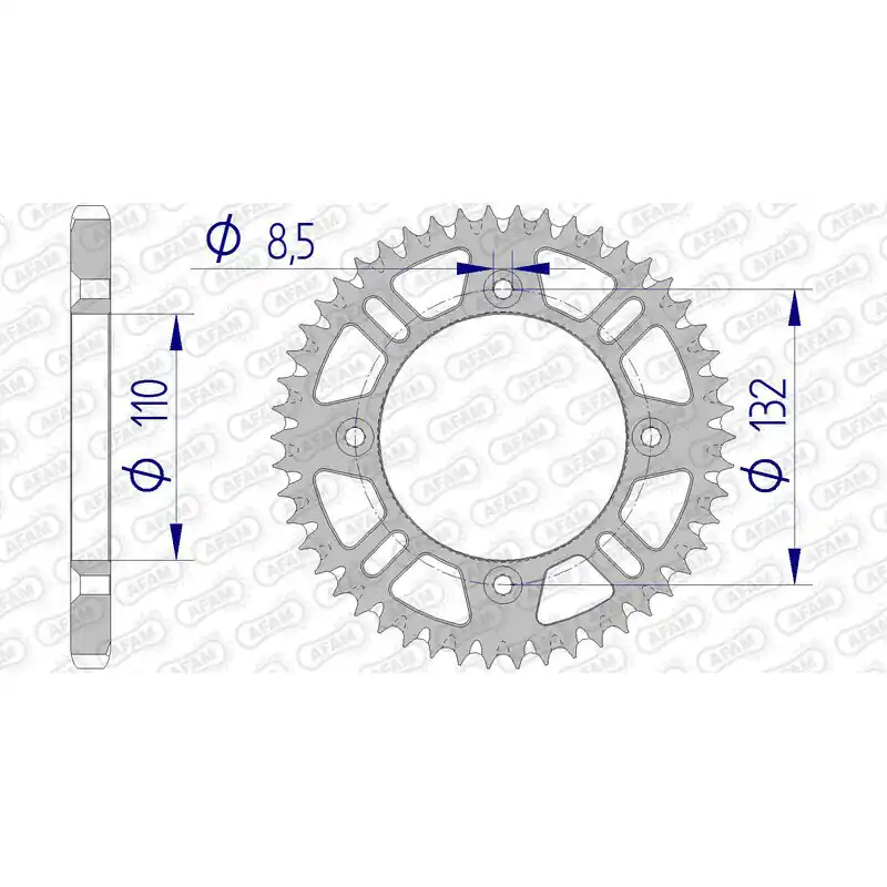 Authentique Couronne AFAM aluminium Ultra-Light anti-boue 72102 - 428