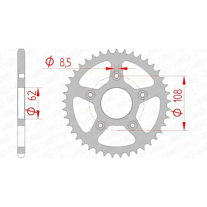 Prix Réduit Couronne AFAM acier standard 44203 - 520
