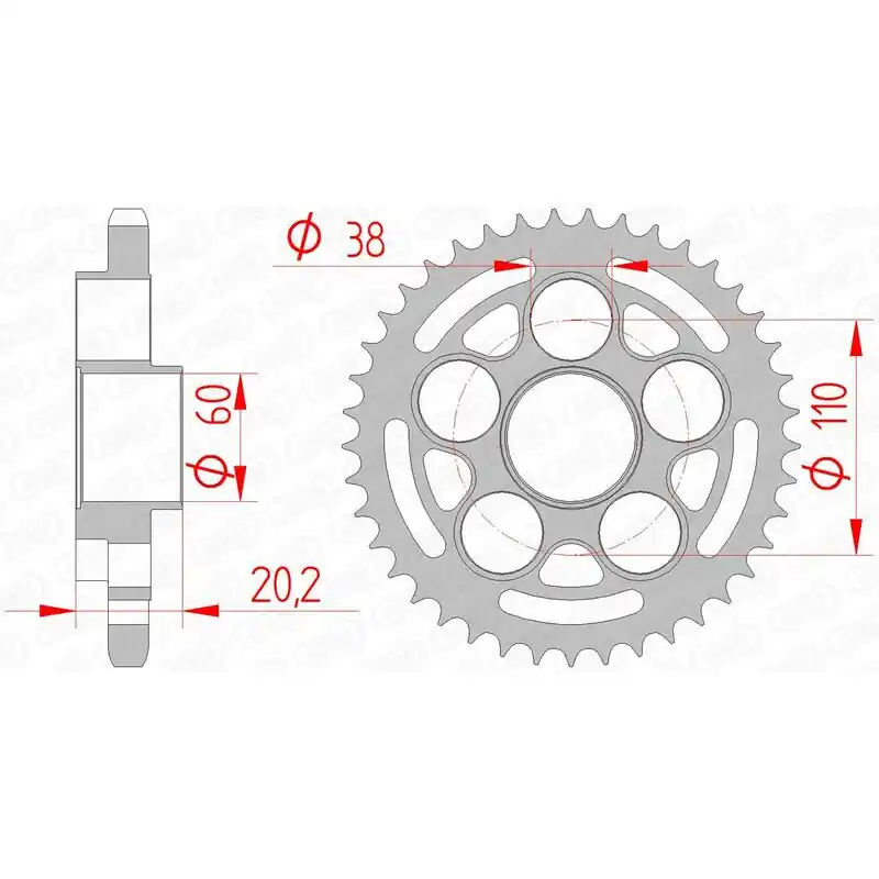 Vente Directe Couronne AFAM acier standard 50800 - 525