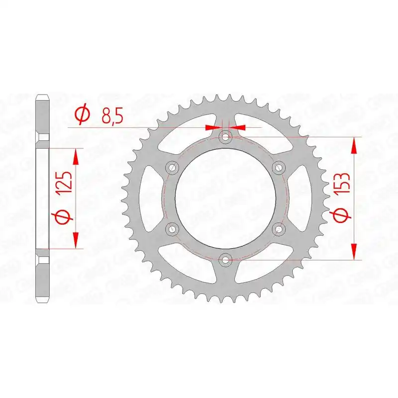 Couronne AFAM acier anti-boue 10212 - 520 Prix Choc