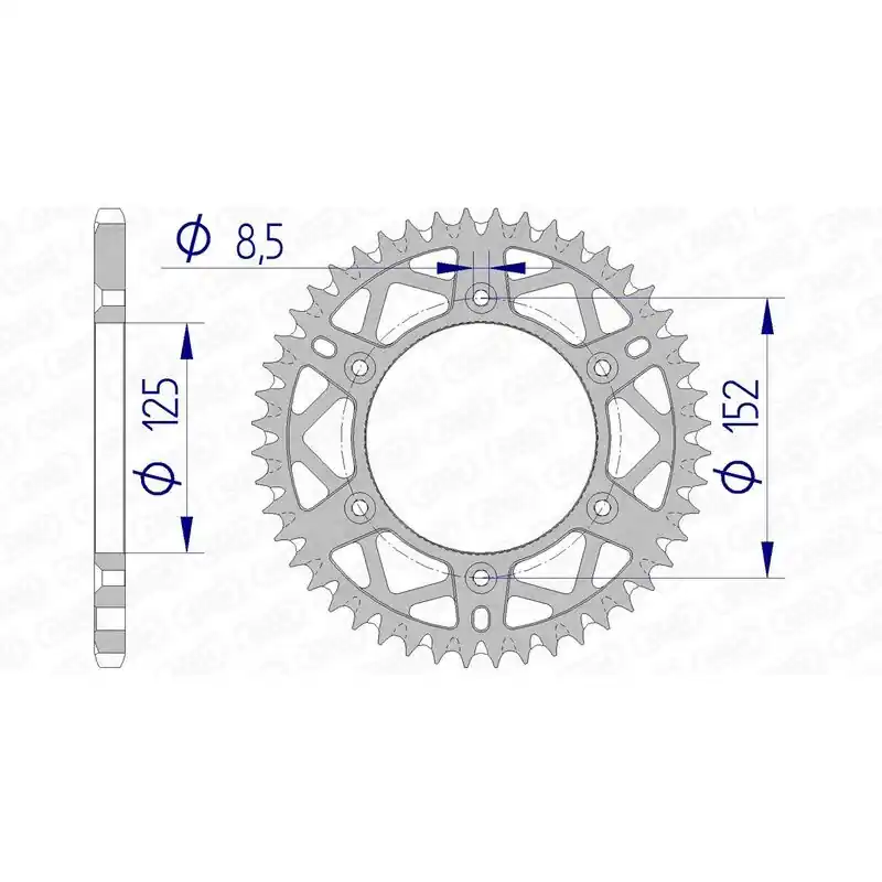 Usine Directe Couronne AFAM aluminium Ultra-Light anti-boue 39300 – 520