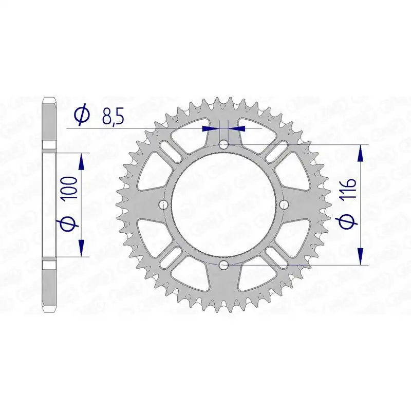 Couronne AFAM aluminium Ultra-Light anti-boue 17104420 Commande En Gros