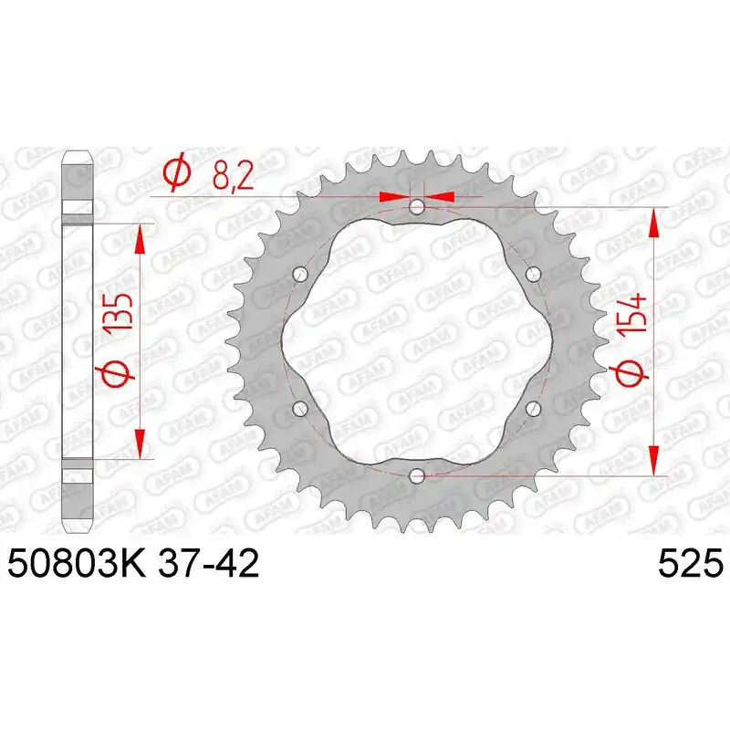 Couronne AFAM acier standard 50803K - 525 Promotion