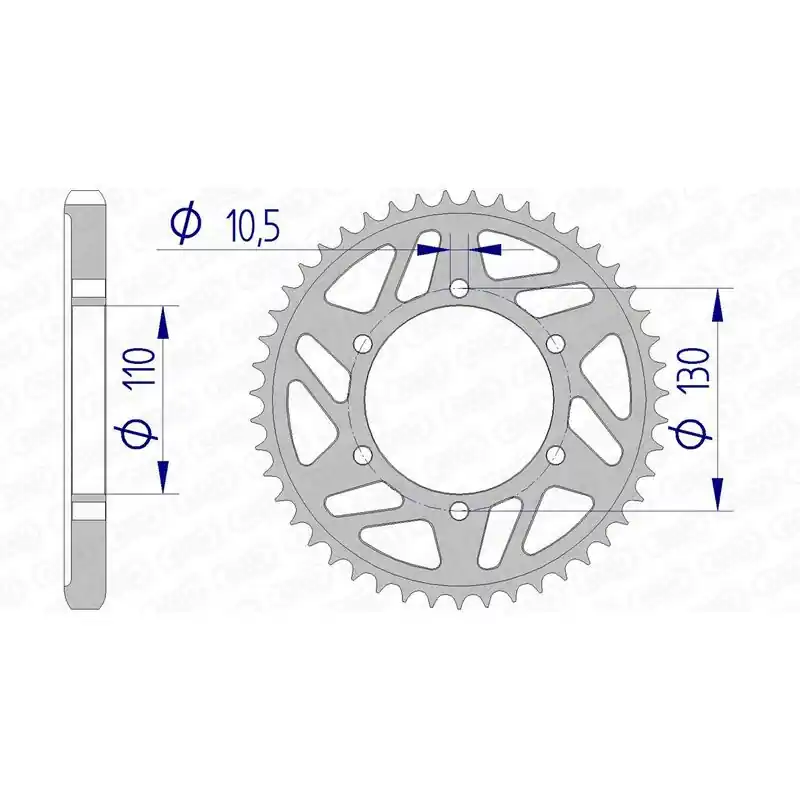 Couronne AFAM aluminium 13813 - 530 Livraison Express