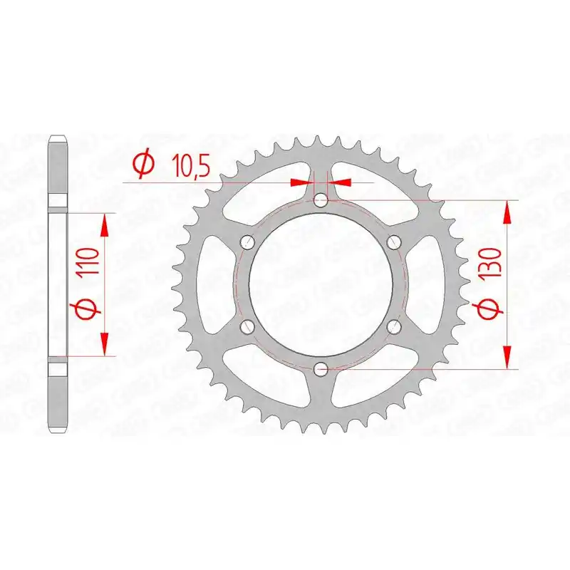 Couronne AFAM acier standard 16500 - 520 Bon Plan