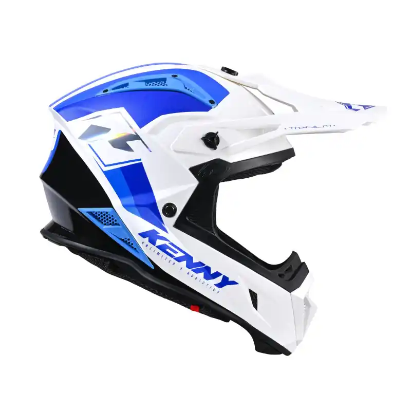 Nouvel Arrivage Casque Cross KENNY TITANIUM GRAPHIC Blanc Bleu
