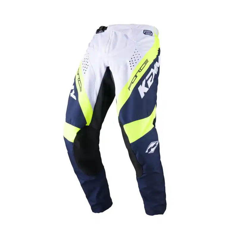 Dernier Modèle Pantalon Cross KENNY FORCE Bleu Jaune Fluo
