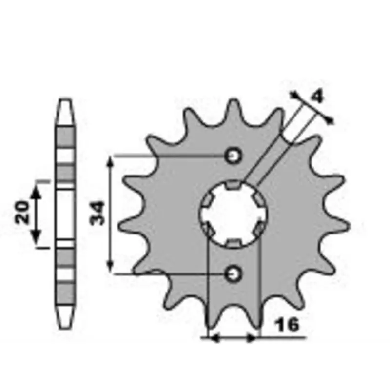 Pignon PBR acier standard 263 - 428 Seulement Aujourd'hui