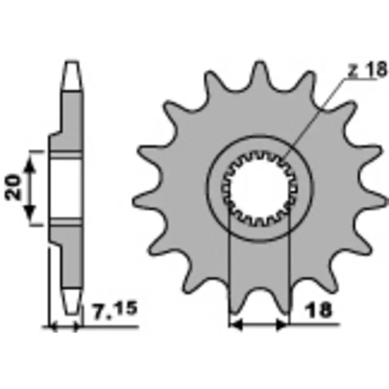 Usine Directe Pignon PBR acier standard 432 – 520