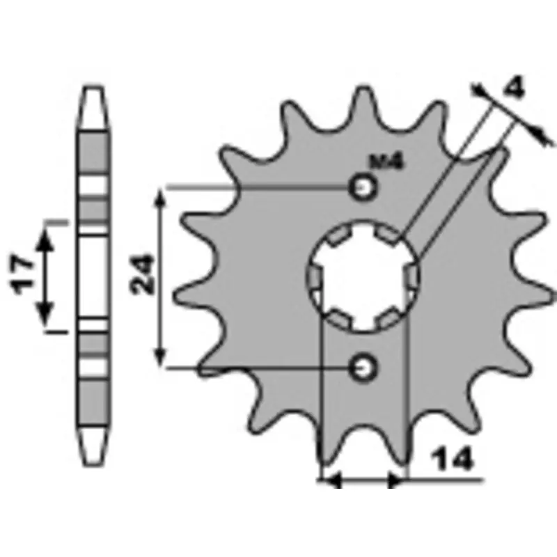 Pignon PBR 12 dents acier standard pas 420 type 2153 Affaire À Saisir