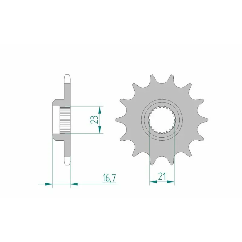 Pignon AFAM acier standard 21506 - 520 Soldes