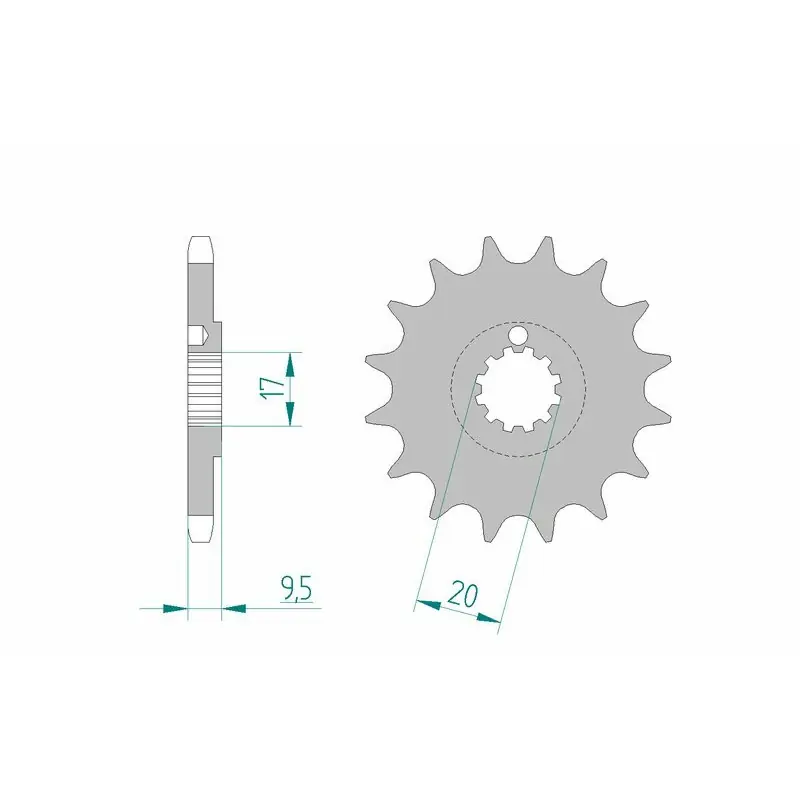 Pignon AFAM acier standard 94202 - 428 Dernière Chance