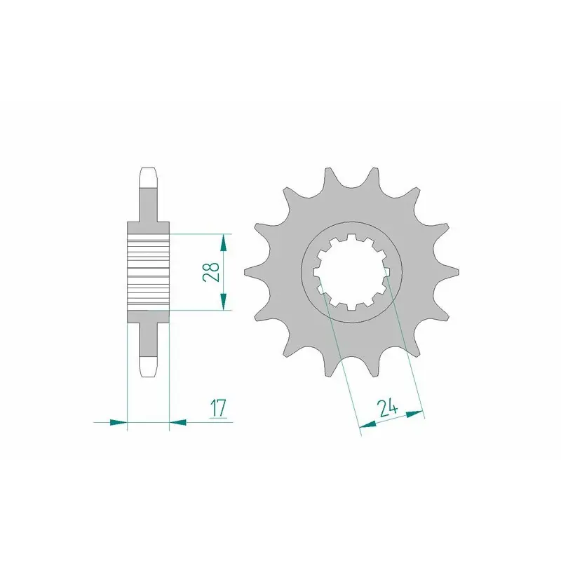 Pignon AFAM acier standard 20515 - 525 Usine Directe