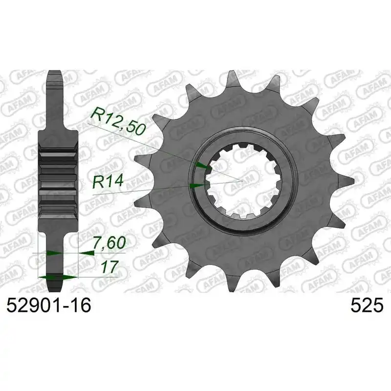 Authentique Pignon AFAM acier standard 52901 – 525