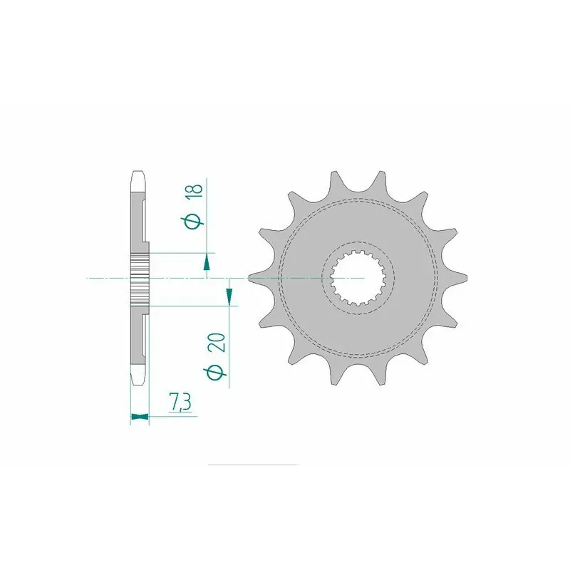 Pignon AFAM acier standard 20206 – 520 Offre Limitée