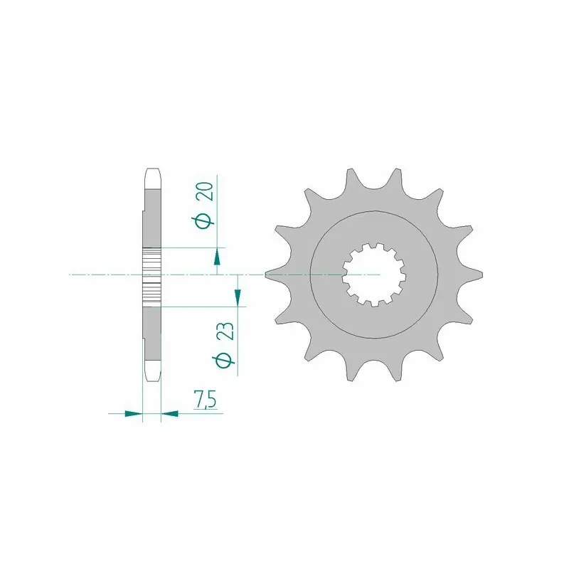 Pignon AFAM acier standard 22401 - 520 Authentique