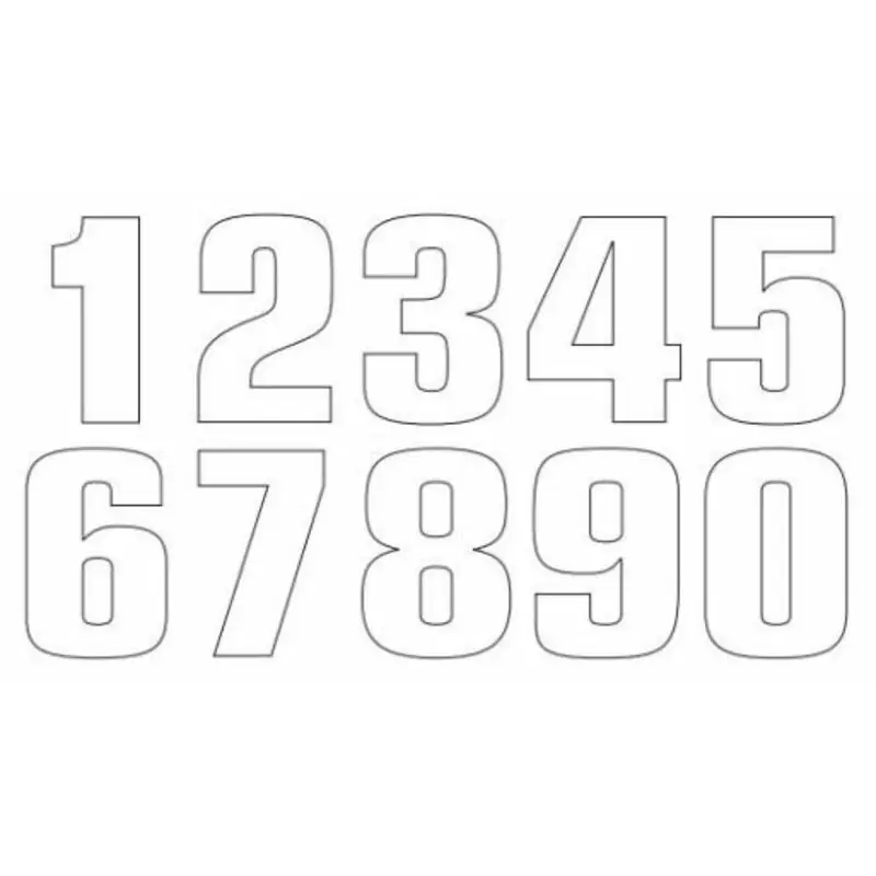 Paiement Sécurisé Numéro de course 3 TECNOSEL 20x13cm blanc jeu de 3