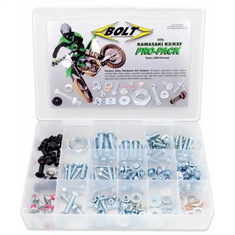 Haute Qualité Pro Pack Bolt Kawasaki KX/KX-F 125 à 450