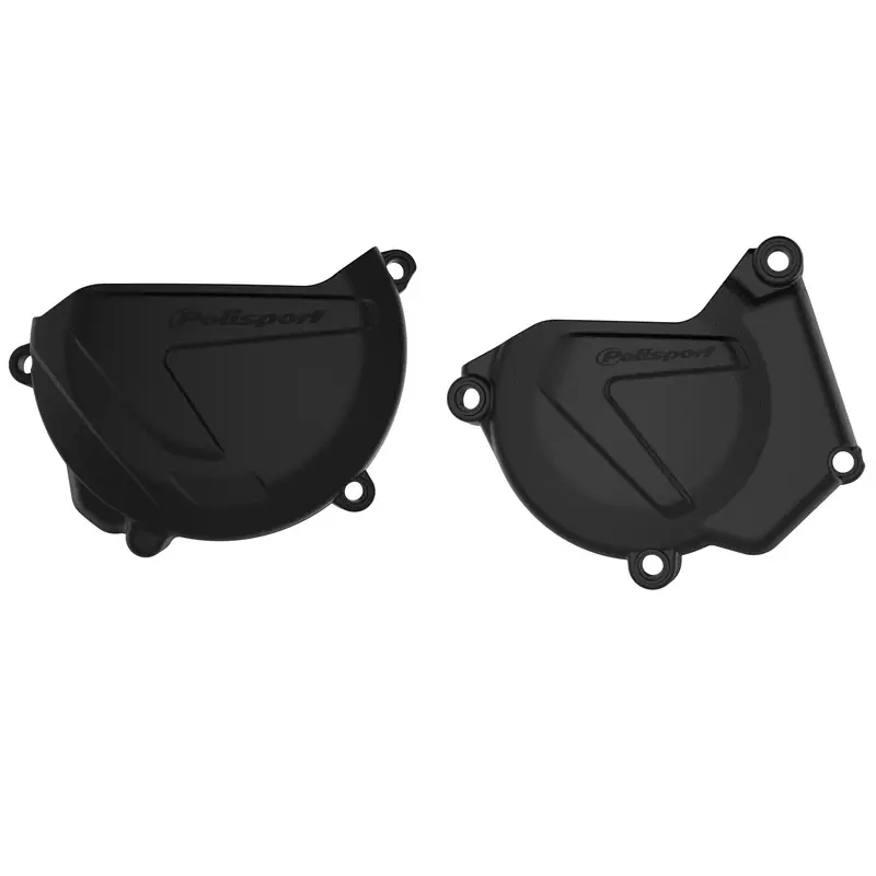 Protections de carters d'embrayage et d'allumage POLISPORT noir – Yamaha YZ250 Pas Cher