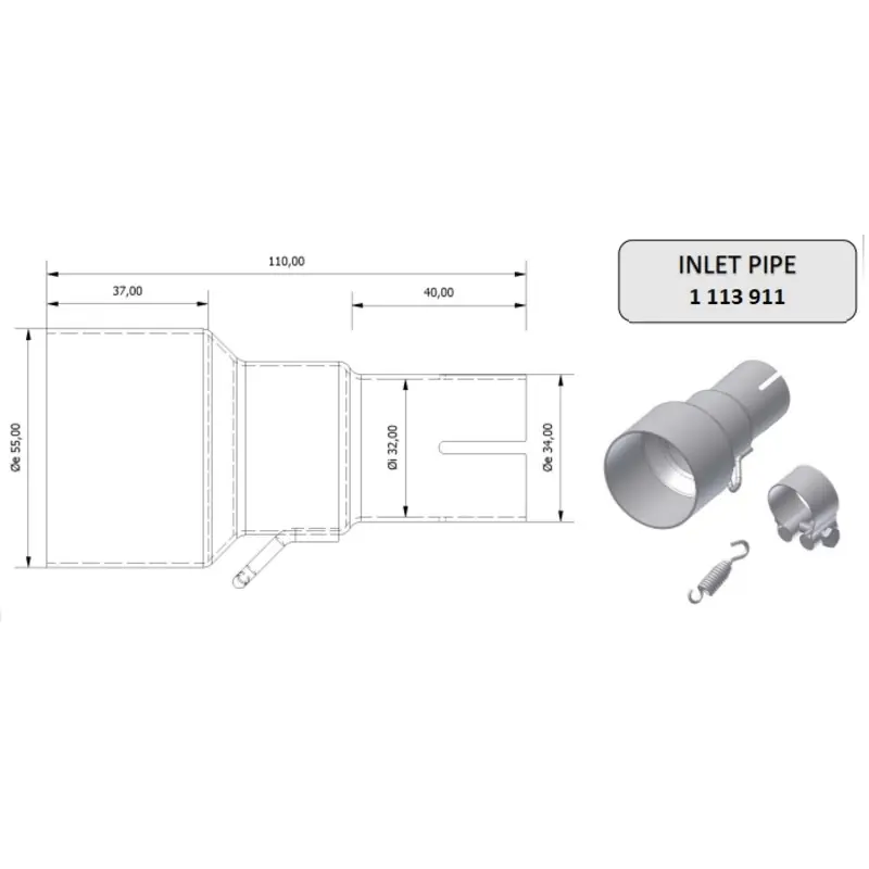 Dernier Modèle Tube de raccordement MIVV 55 32 mm