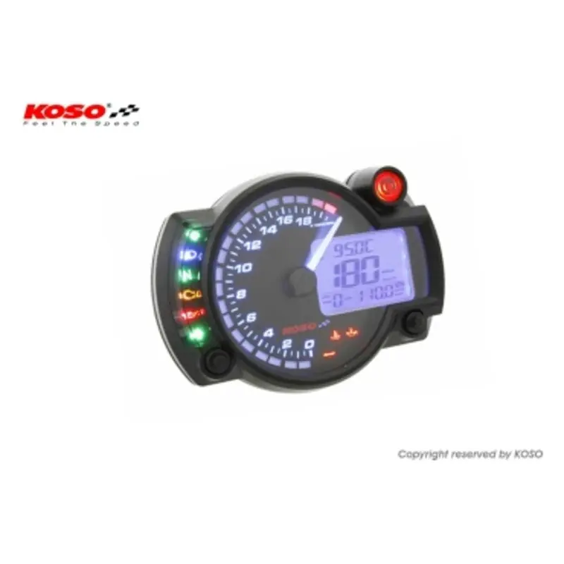 Meilleur Prix Compteur digital multifonction KOSO RX2N+ GP Style universel (20 000 T/Min)