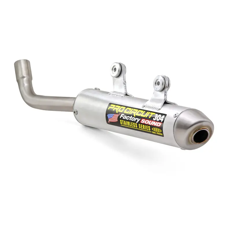 Silencieux PRO CIRCUIT 304 alu brossé/casquette inox Kawasaki KX 125 Prix Réduit