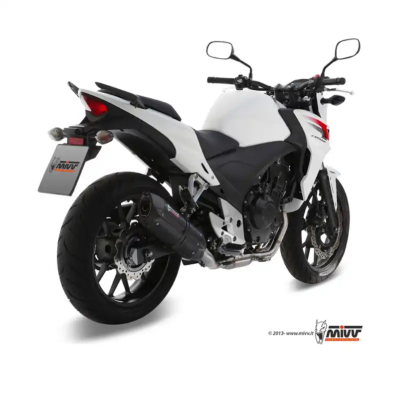 Silencieux MIVV Suono inox brossé noir/casquette carbone Honda Réduction
