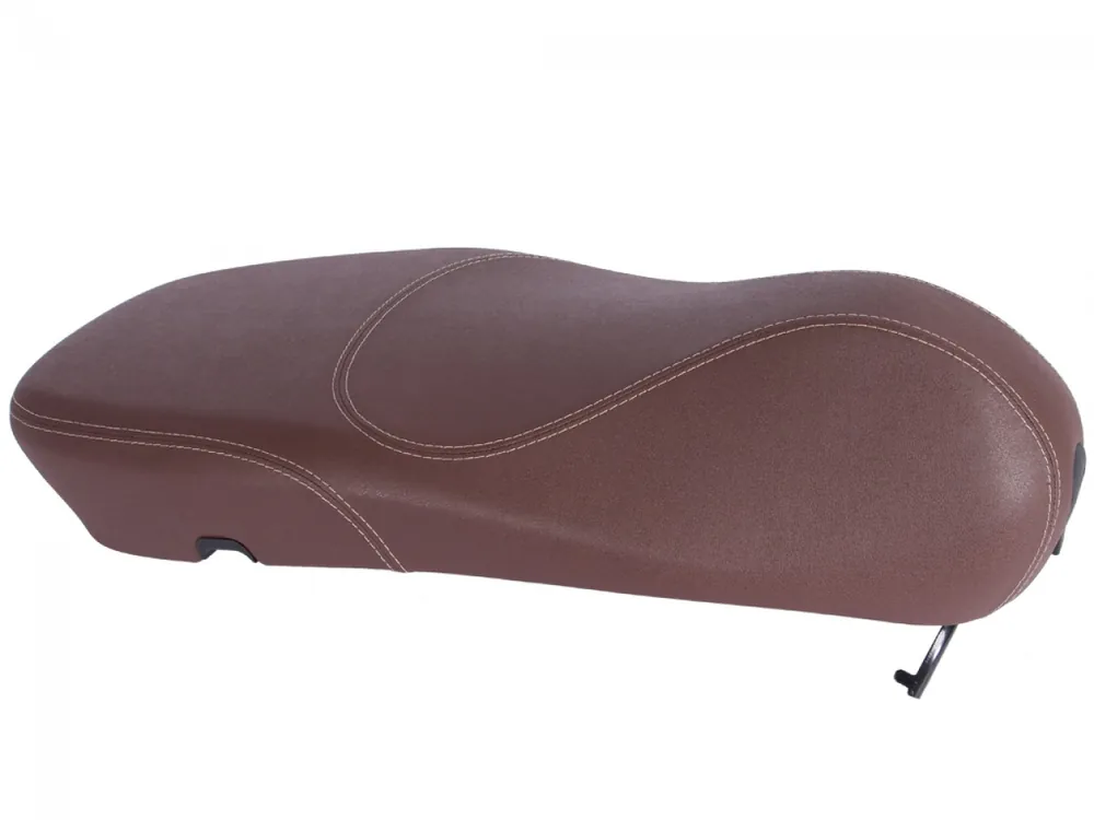 Banc original Vespa pour Vespa Primavera en marron avec coutures blanches Meilleur Choix