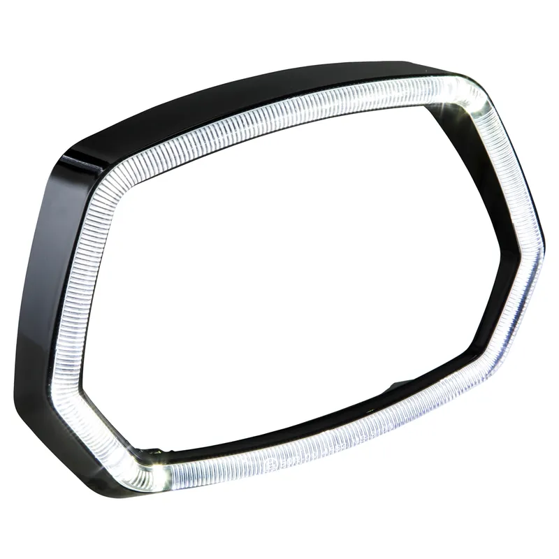 Pas Cher Anneau de lampe noir brillant LED anneau lumineux pour Vespa Sprint 125/150ccm 4T (&rsquo;13-&rsquo;18)