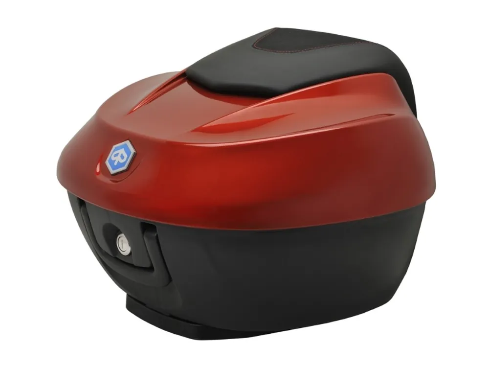 Top Vente Kit Top Case 36 l. orange métallisé A12 original Piaggio pour Beverly HPE (plaque de maintien incluse)