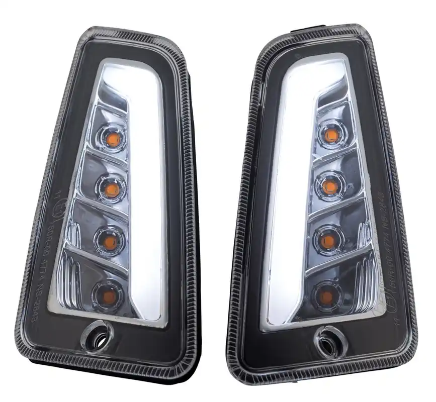 Kit clignotants avant gauche/droite pour Vespa GTS/GTS Super/GTV/GT 60/GT/GT L (&rsquo;03-&rsquo;13), clair Nouvelle Collection