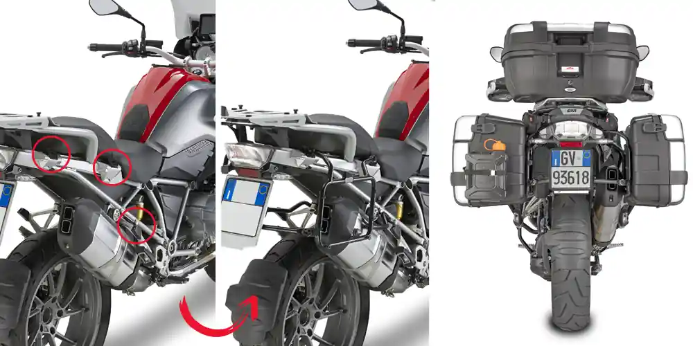 Promotion Saisonnière Support de valises latérales amovible pour BMW R 1200 GS Adventure (année 14-18) / R 1200 GS (année 13-18) / R 12