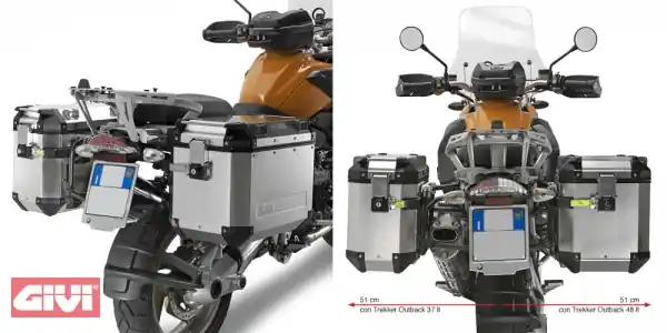 Givi Porte-coffre latéral en acier tubulaire Trekker Outback BMW R1200GS Bj.04-12 Remise