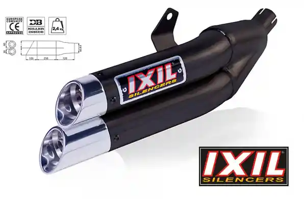 Dernier Modèle Embout IXIL HYPERLOW BLACK XL en acier inoxydable pour KTM Duke 125 (année 17-)