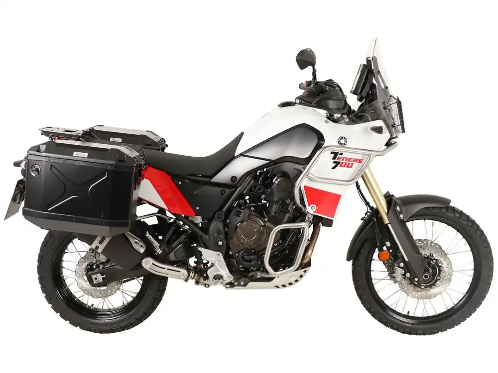 Offre Limitée Kit de support de valises Cutout noir incl. Xplorer Cutout Kit de valises pour Yamaha Ténéré 700 (2019-)