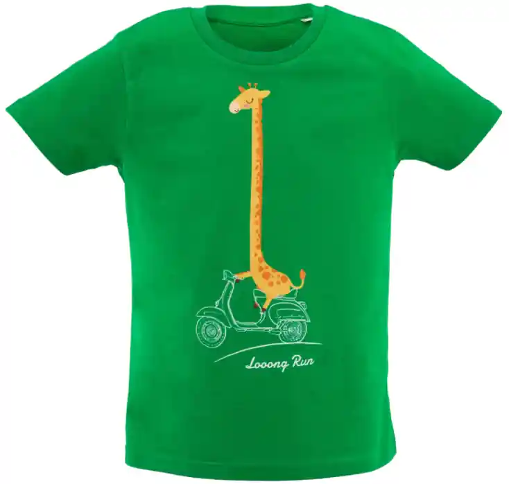 Kinder T-Shirt « Looong Run », grün 3/4 ans Must-Have