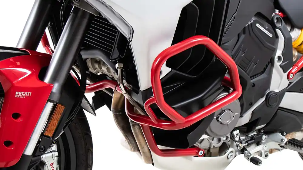 Top Vente Arceau de protection moteur rouge pour Ducati Multistrada V4/S/S Sport/Pikes Peak (21-24) /Rally (23-24)