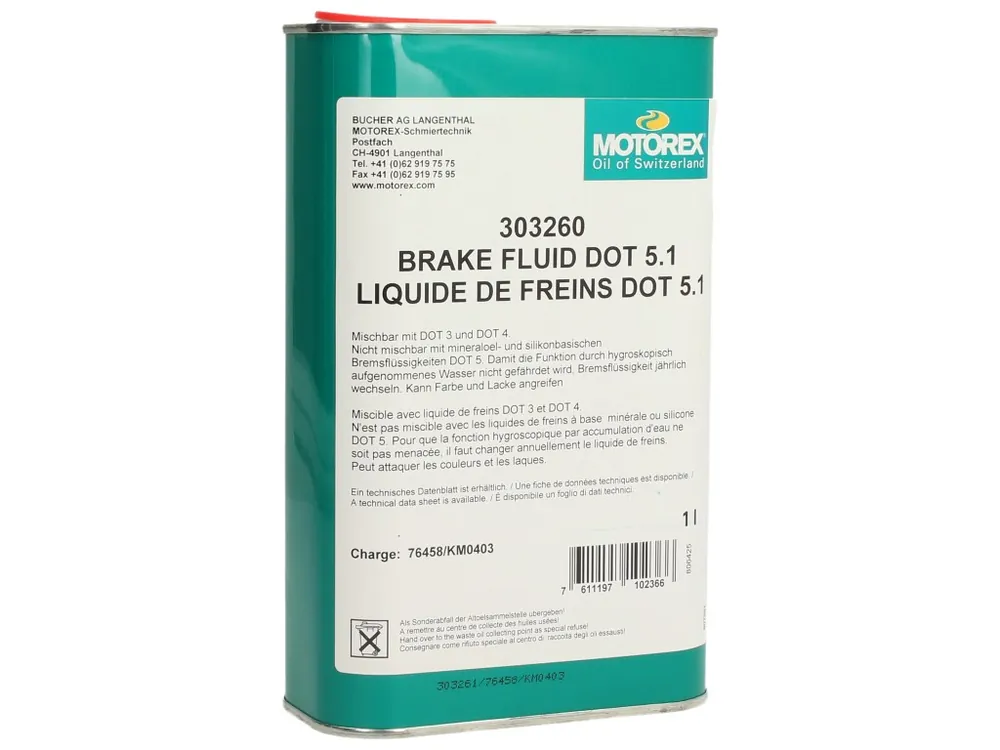 Liquide de frein Motorex, DOT 5.1, 1 l Satisfait Ou Remboursé