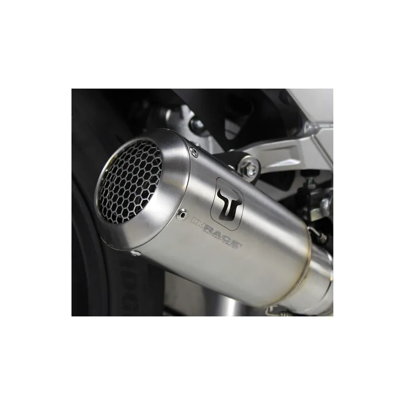 Meilleure Vente Silencieux IXRACE MK2 Kawasaki Ninja 1000 SX, acier inoxydable, homologué E, Euro4+5 Noir