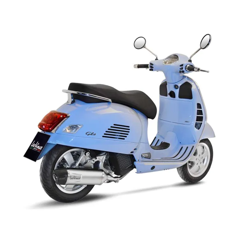 Populaire Système d&rsquo;échappement complet LeoVince LV One Evo pour Vespa GTS 125 /150, acier inoxydable argenté, ABE, Euro4