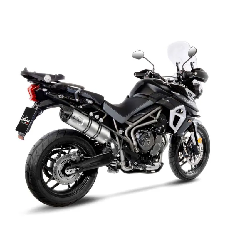 Système d?èchappement LeoVince LV One Evo pour Triumph Tiger 800, acier inoxydable argenté, slip on, Euro4, E-Gutacht Vente Flash