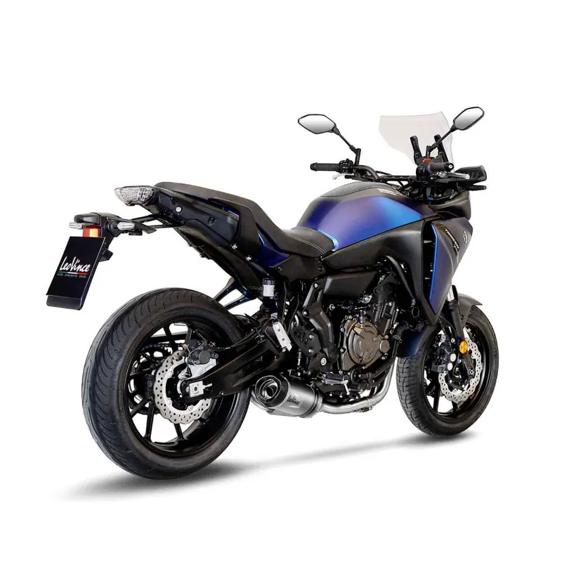 Système complet LeoVince LV One Evo pour Yamaha Tracer 7 /GT, acier inoxydable argenté, homologation E Prix Bas