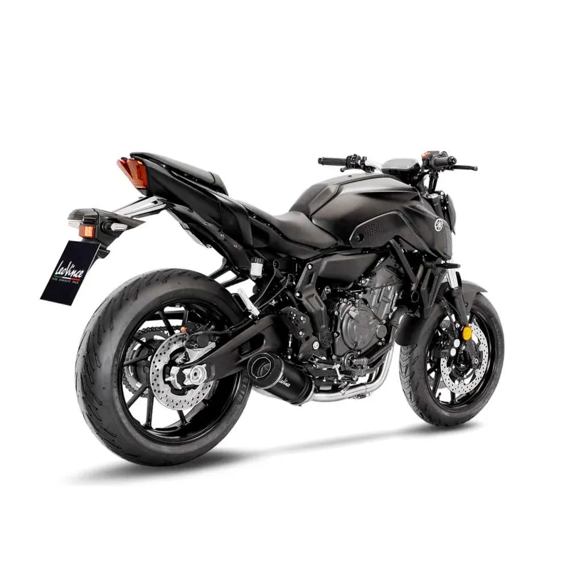 Prix Choc Système d&rsquo;échappement complet LeoVince LV One Evo pour Yamaha MT-07, carbone, Euro5, ABE, E-expertise