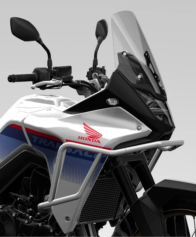 Usine Directe Barre de protection avant argentée pour Honda XL 750 Transalp (23-) / embrayage électrique (26-) d&rsquo;origine