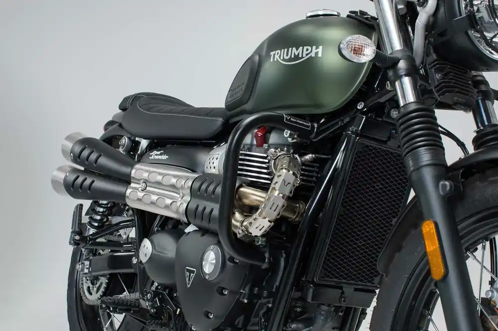 Achat Immédiat SW-Motech Pare-chocs noir pour Triumph Street Scrambler, Bonneville Bobber /Speedmaster – SW Motech