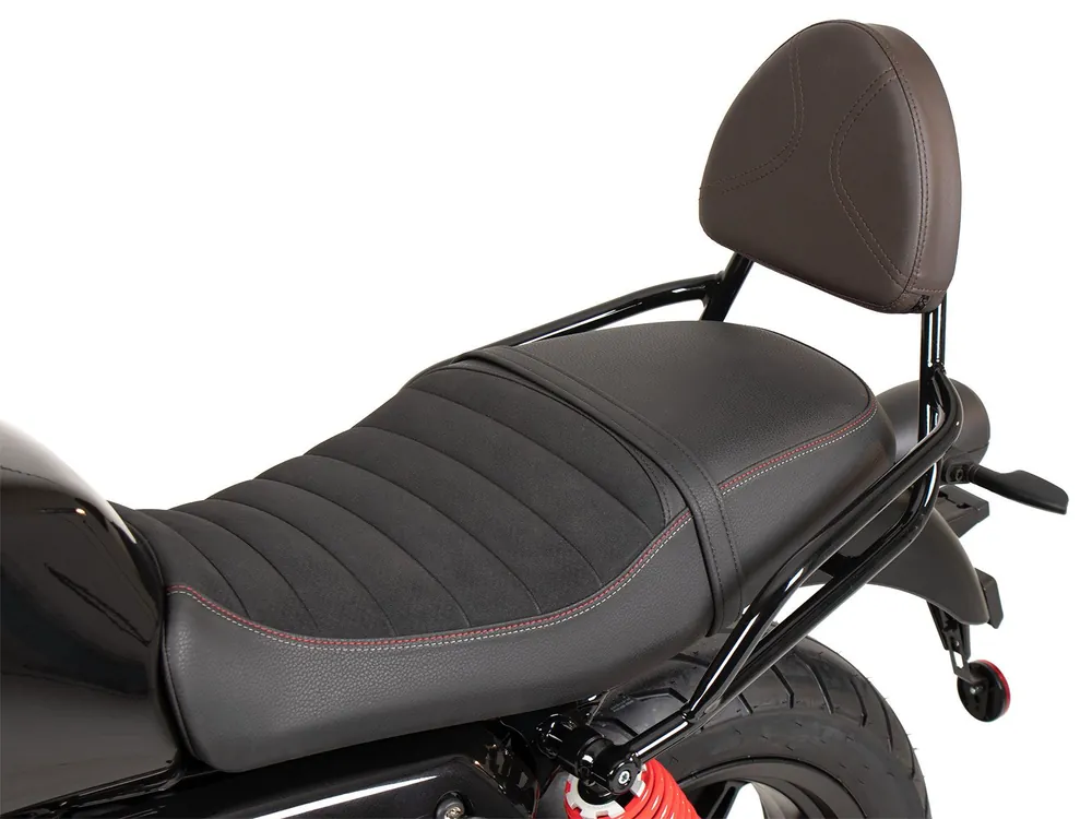 Sissybar noir/marron sans porte-bagages pour Moto Guzzi V7 Stone Special Edition (22-) Affaire À Saisir
