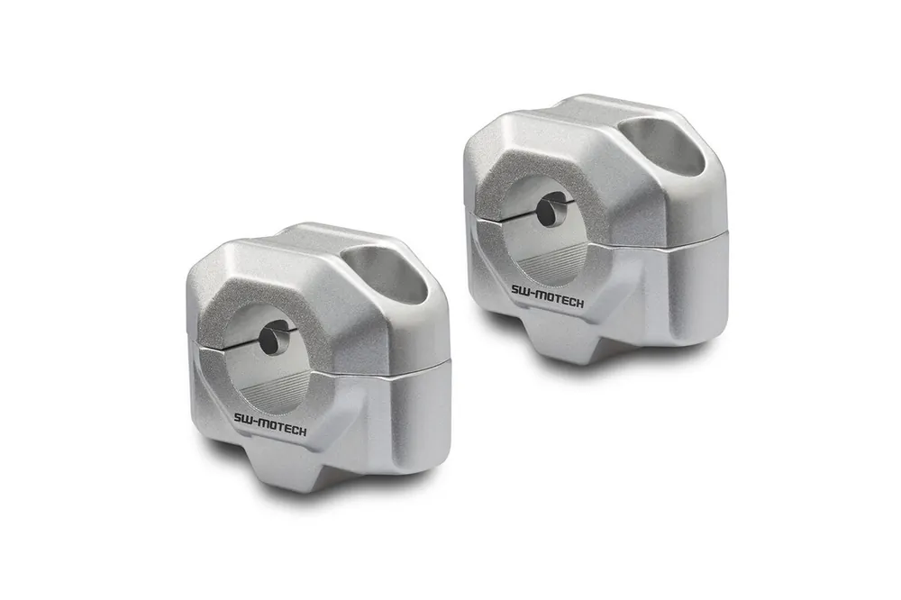 SW-Motech Réhausse de guidon, argent pour guidon Ø 22 mm, H=20 mm pour Suzuki GSF 1250 Bandit /S – SW Motech Dernière Chance
